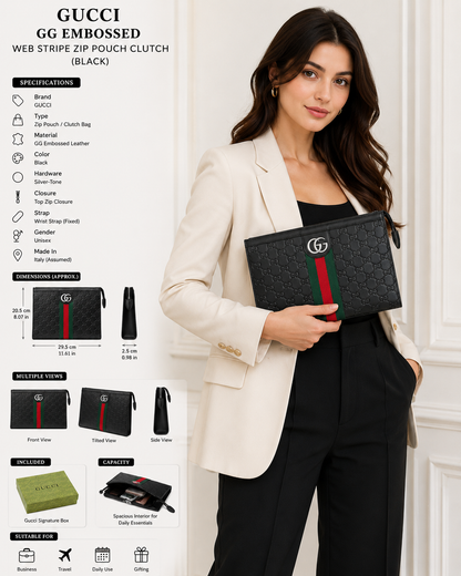 Gucci GG Embossed Leather Bag